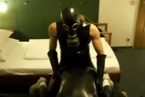 3 adorable males poke two Holes Of sleazy Moaning Rubber legal age teenager