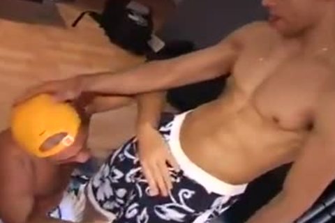 Randy homosexual boys darksome hole Smashing