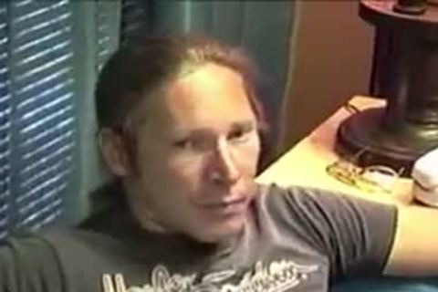 fellow Freddyz With long Hair Strokes His chubby schlong On A sofa