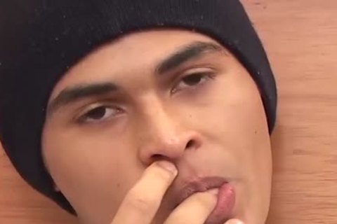 horny Little twink Alfredo Wanks His Hard Prick In A Bedroom
