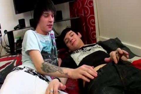 Inked Emo teen Lewis Romeo pokes His wild friend Kyle