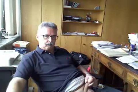 dad Has A jack off In The Office