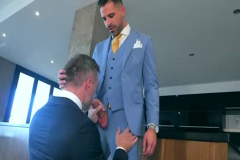 Fucked hard amongst wearing suit