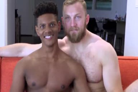nasty Blond Muscle Daddy plow darksome boy