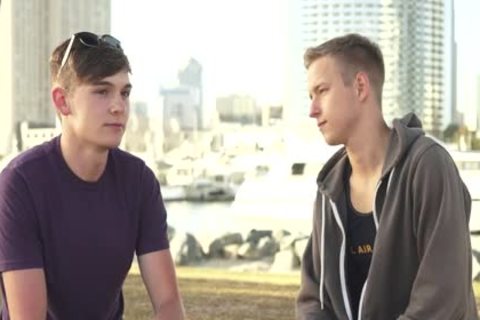 Our Very Own blonde Teenage teen dildo - Finn & Noah