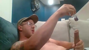 large cock Solo - jerking off 3