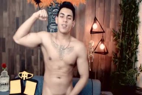 Aiden Stronghold On Flirt4Free - Latino With nice-looking 10-Pounder dildos And Fingers His taut hirsute hole