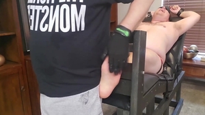 TicklishChubs: Matt in gloves crazy tickle