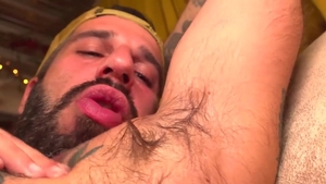 PitsAndPubes - Solo athletic and hairy Romeo Davis sniffing