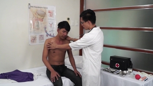 Doctor Twink - Stiff Freddy stripteasing on the table
