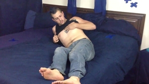 AlternaDudes - Tattooed Jake Mancini fun with toys