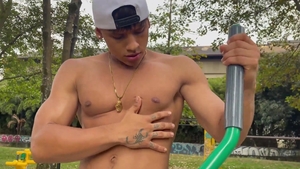 EastBoys.com - Cumshot in public among athletic gay
