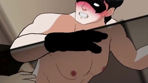 Juice Anime: Ramming hard in tandem with athletic straight boy