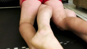ManPuppy.com - Barefoot hard pounding with Leo Blue among Leo