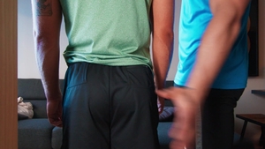 Men: Muscular Twinks Swap Blows with Gym Buddy