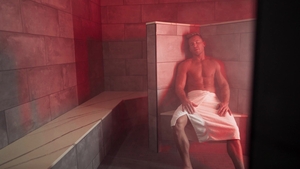 Hunks Spot Each Other In The Bath House