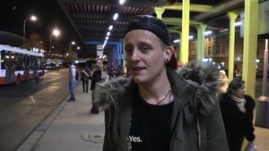 Czech Hunter: Bling-Clad Bad Boy's Bus Stop Bargain