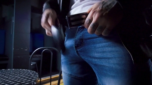 HotAFmen: Tyler Drake: Leather Jacket, White T-Shirt